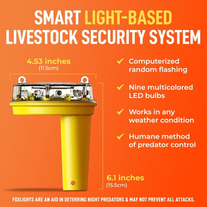 FOXLIGHTS Solar Night Predator Deterrent - LED Light