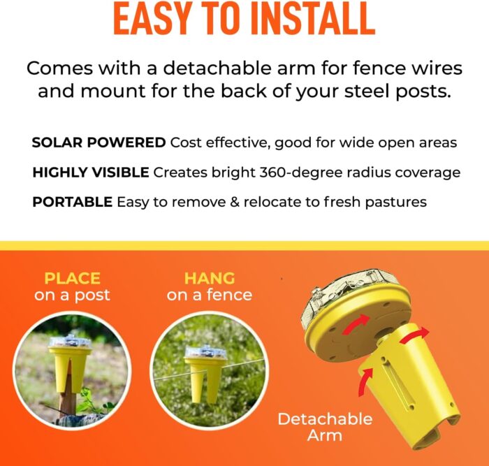 FOXLIGHTS Solar Night Predator Deterrent - LED Light