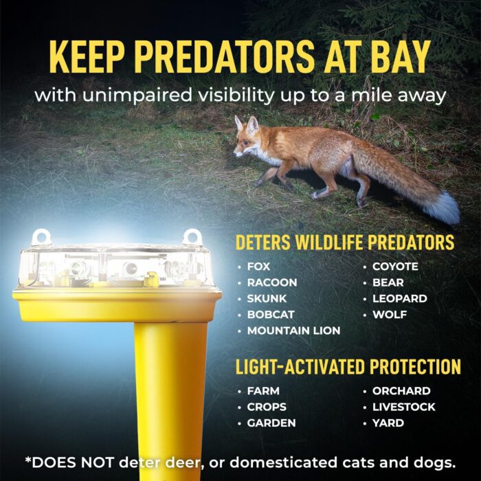 FOXLIGHTS Solar Night Predator Deterrent - LED Light