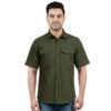 Breathable Hiking Half Sleeve Shirt - Dark Green