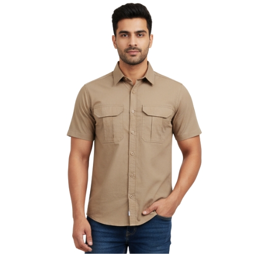 Breathable Hiking Half Sleeve Shirt - Light Green