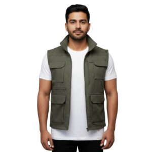Breathable Hiking Half Sleeve Jacket – Dark Green