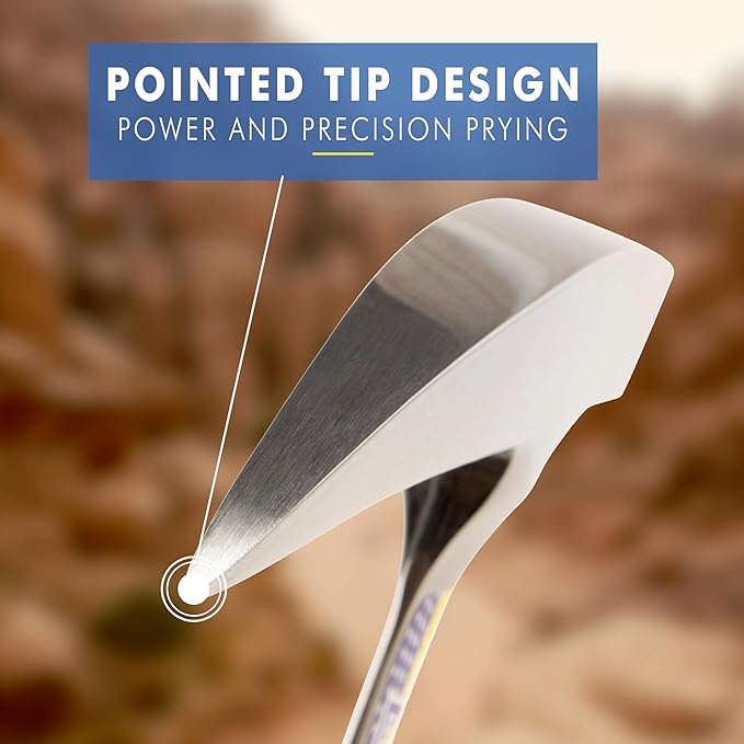 Estwing E3-22P 22 oz Rock Pick with Pointed Tip & Shock Reduction Grip