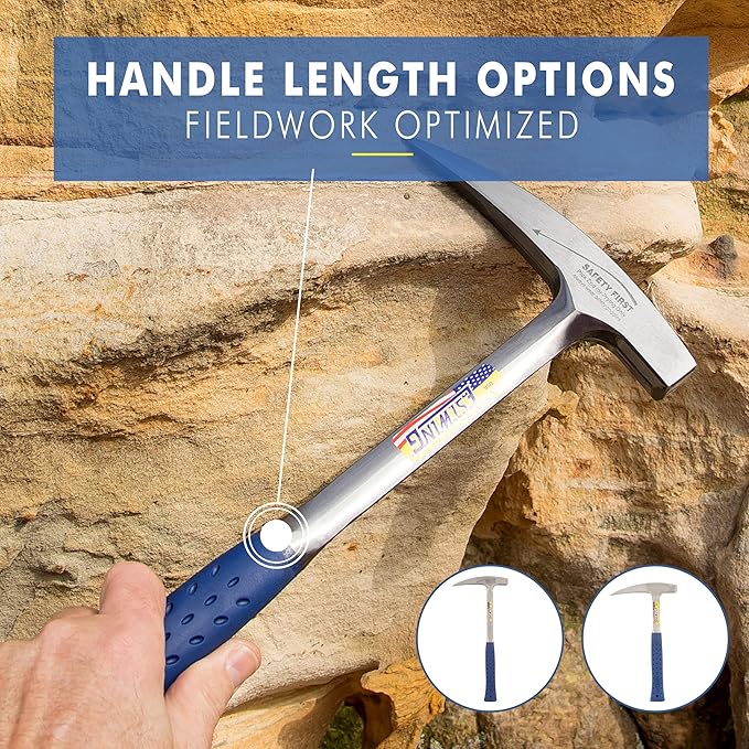 Estwing E3-22P 22 oz Rock Pick with Pointed Tip & Shock Reduction Grip